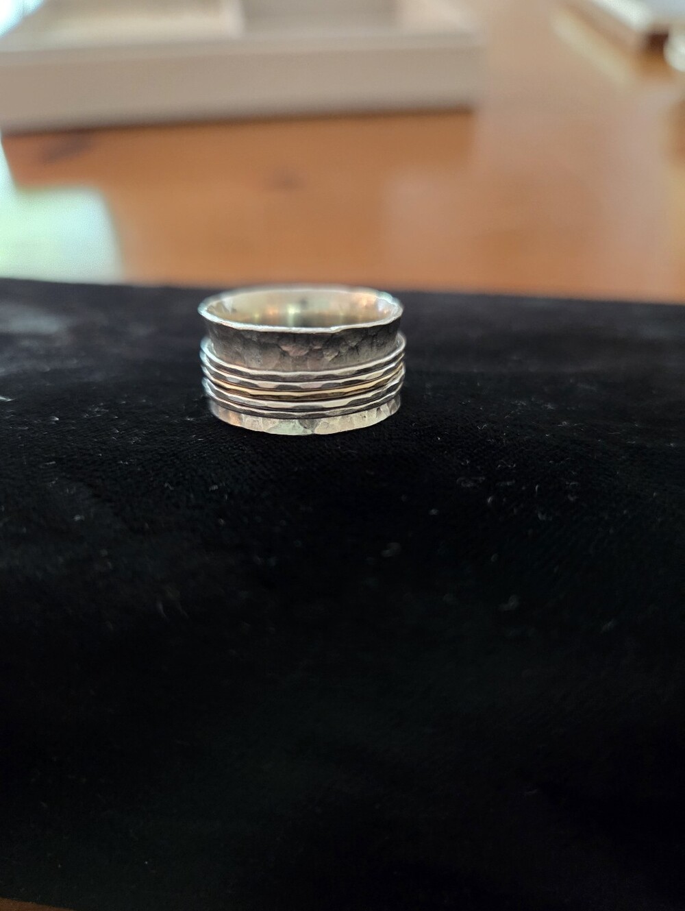 Sundance Spinner Ring 9.5 Sterling And 14k